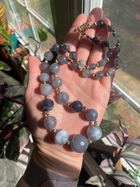 Cloudy Quartz statement necklace