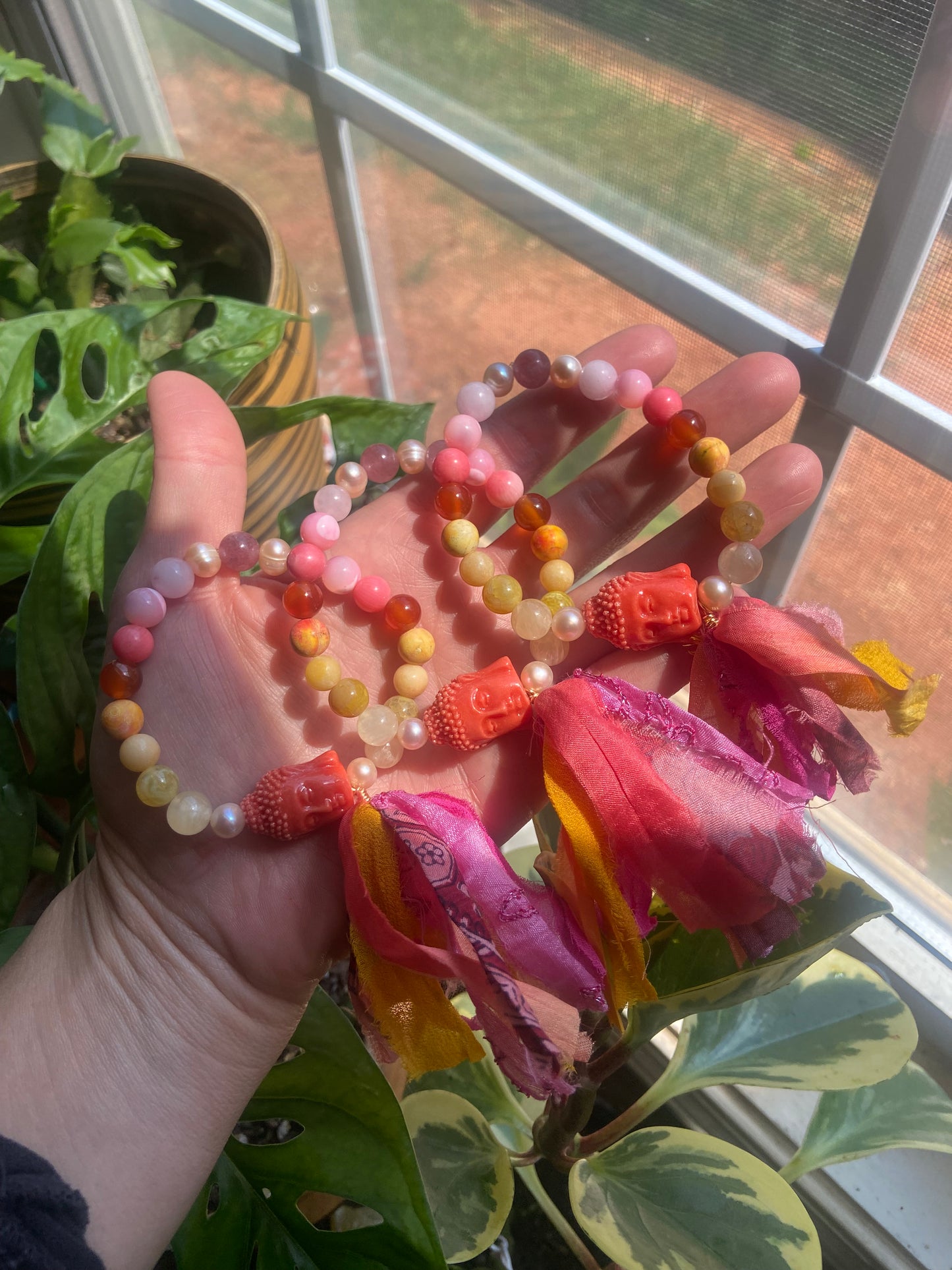 Tropical Vibrations mala bracelet