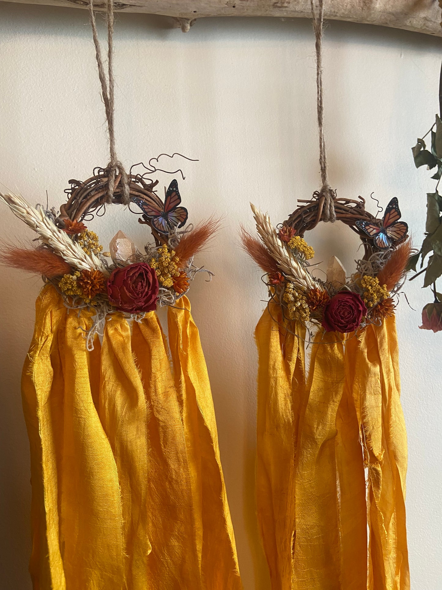 Autumn Monarch mini wreath