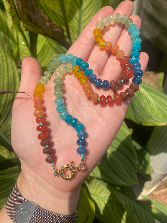 Tropical Rainbow Gem Candy necklace