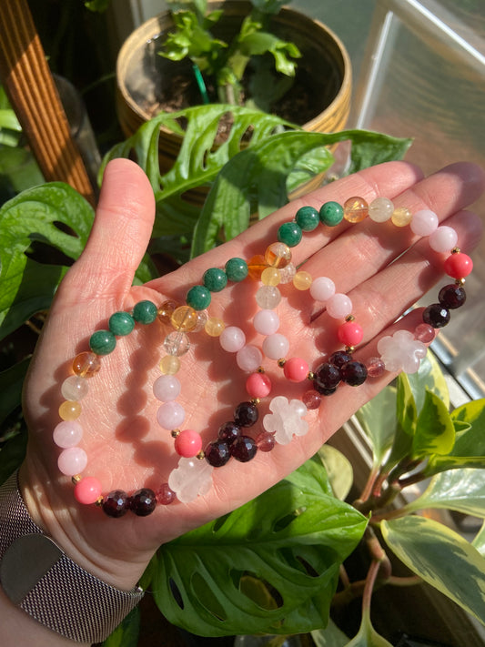 Hibiscus Flower Mala bracelet