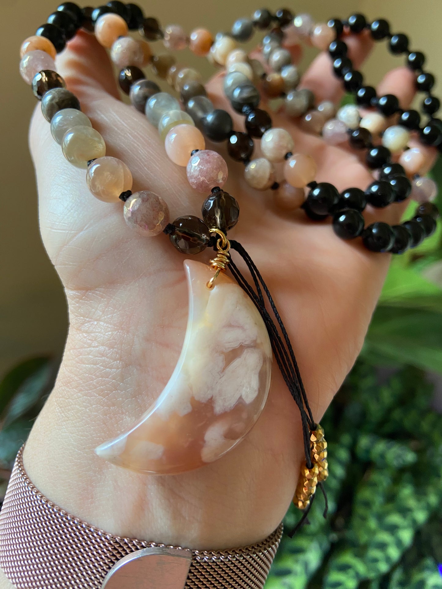 Moonflower Mala necklace