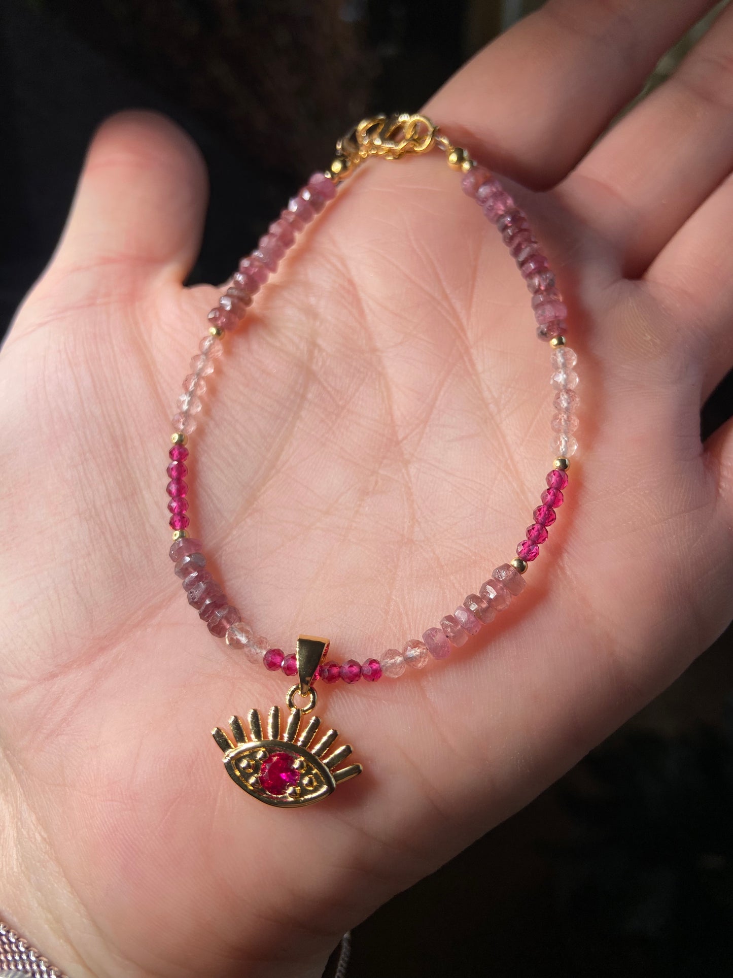 Pink elegance Evil Eye bracelet